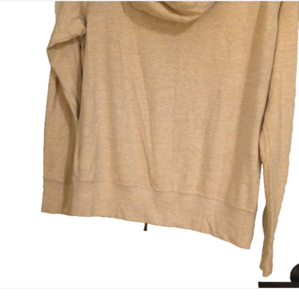 Nike Just Do It Hoodie Mens M Beige Full Zip Lightweight Sweatshirt 726057-140 - Picture 7 of 11